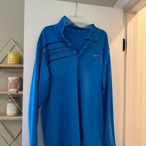 Nike Vibrant Blue Pullover with Black and Orange Accents